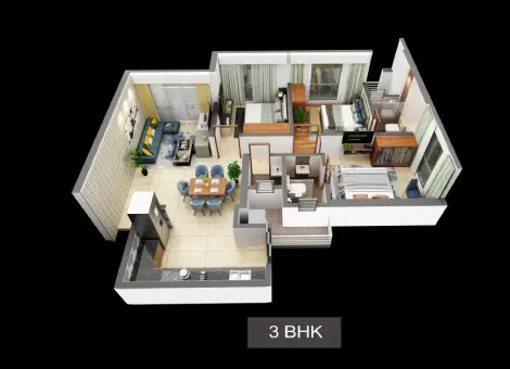 3 BHK Floor Plan