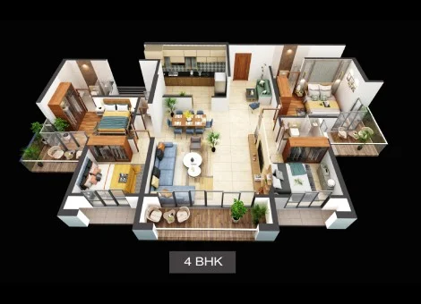 4 BHK Floor Plan
